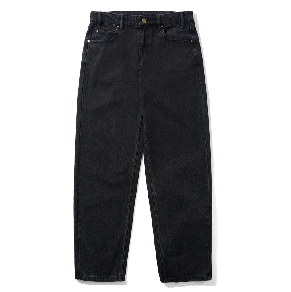 Butter Goods Straight Leg Denim Jeans - Washed Black | Shop Butter Goods online with Pavement Skate Store and enjoy free Aotearoa shipping on orders over $100*!
