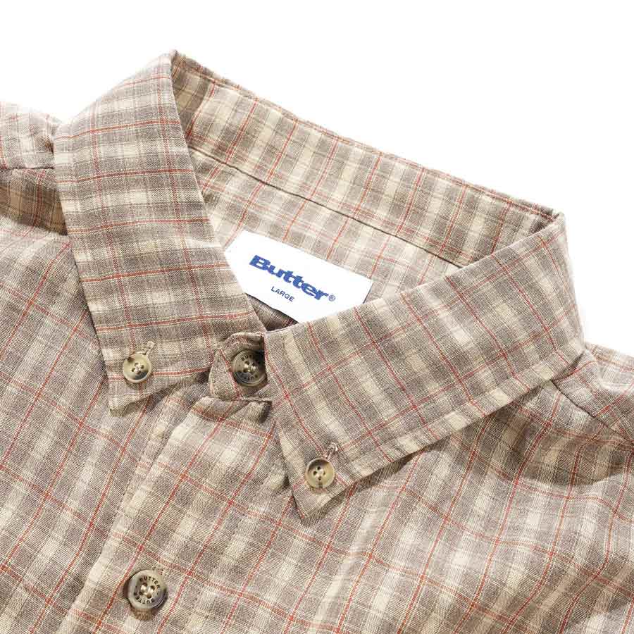 Butter Goods Witness S/S Shirt - Taupe | Shop Butter Goods online with Pavement Skate Store and enjoy free Aotearoa shipping on orders over $100*!