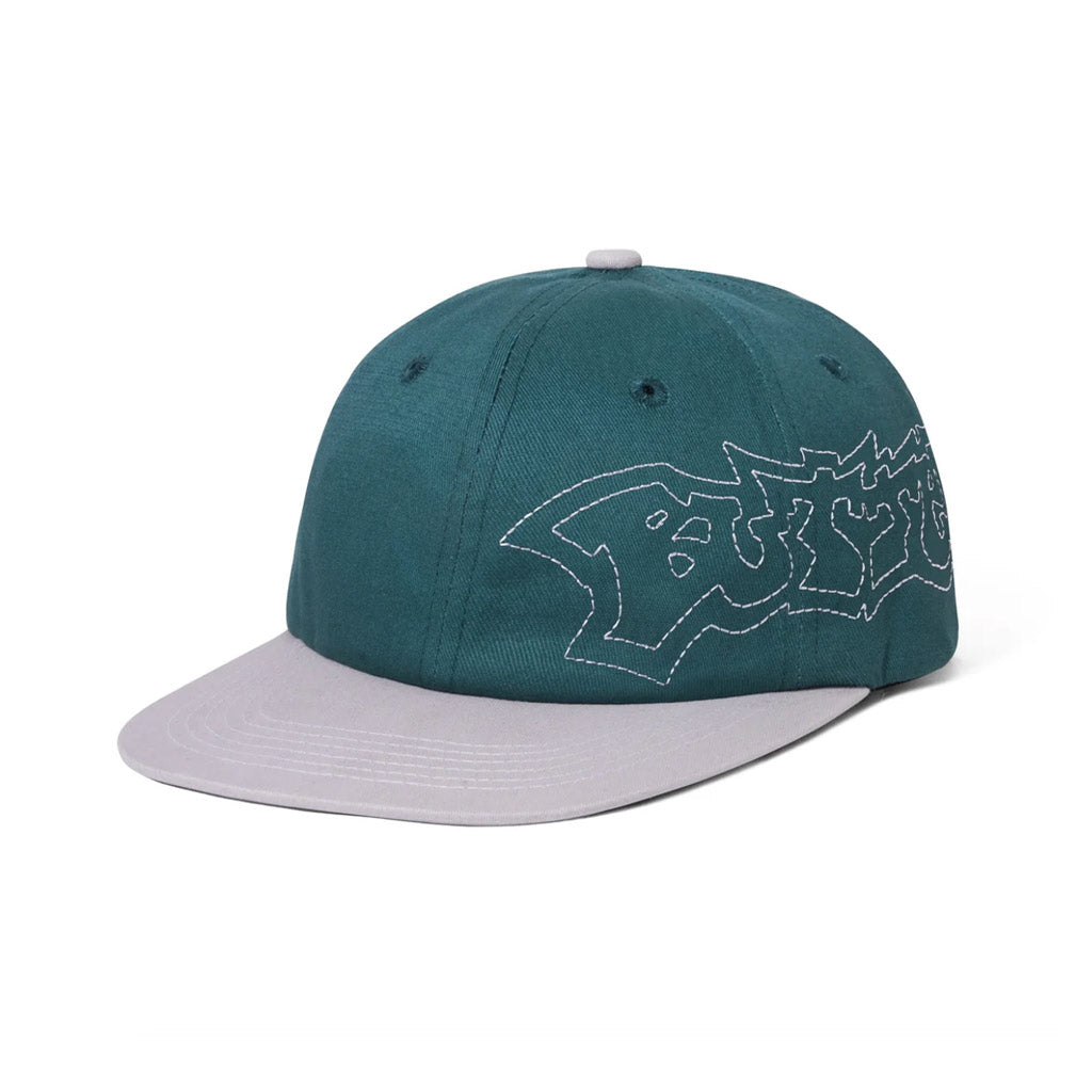 Butter Goods Yard 6 Panel Cap - Teal/Stone. Cotton twill 6 panel cap. Embroidery on side panel. Self fabric strap closure on back. Size: OSFA. Shop premium Butter Goods caps, clothing and accessions with Pavement online. Free, fast NZ shipping over $150.