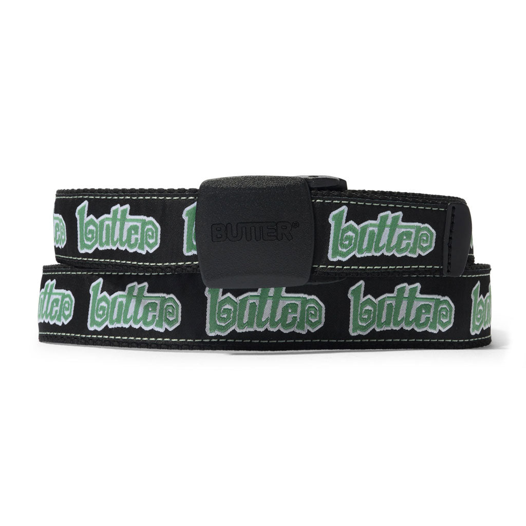 Butter Goods Swirl Woven Belt Black | Free Aotearoa NZ shipping over $100* when you order your Butter Goods clothing online with Pavement Skate Store.