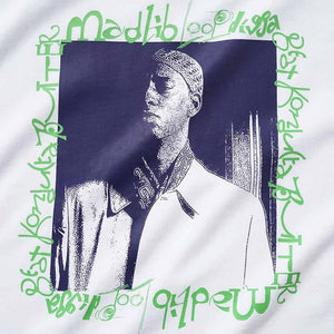 Butter X Madlib Loop Digga Tee in White | Shop Butter Goods clothing online with Pavement Skate Store with free Aotearoa NZ shipping over $100*!