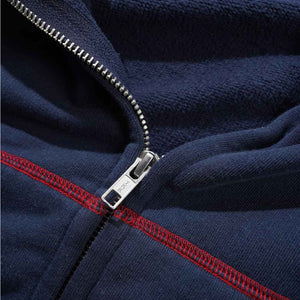 Butter Goods Drummer Zip-Thru Hood - Washed Navy | Shop Butter Goods clothing online with Pavement Skate Store with free Aotearoa NZ shipping over $100*!