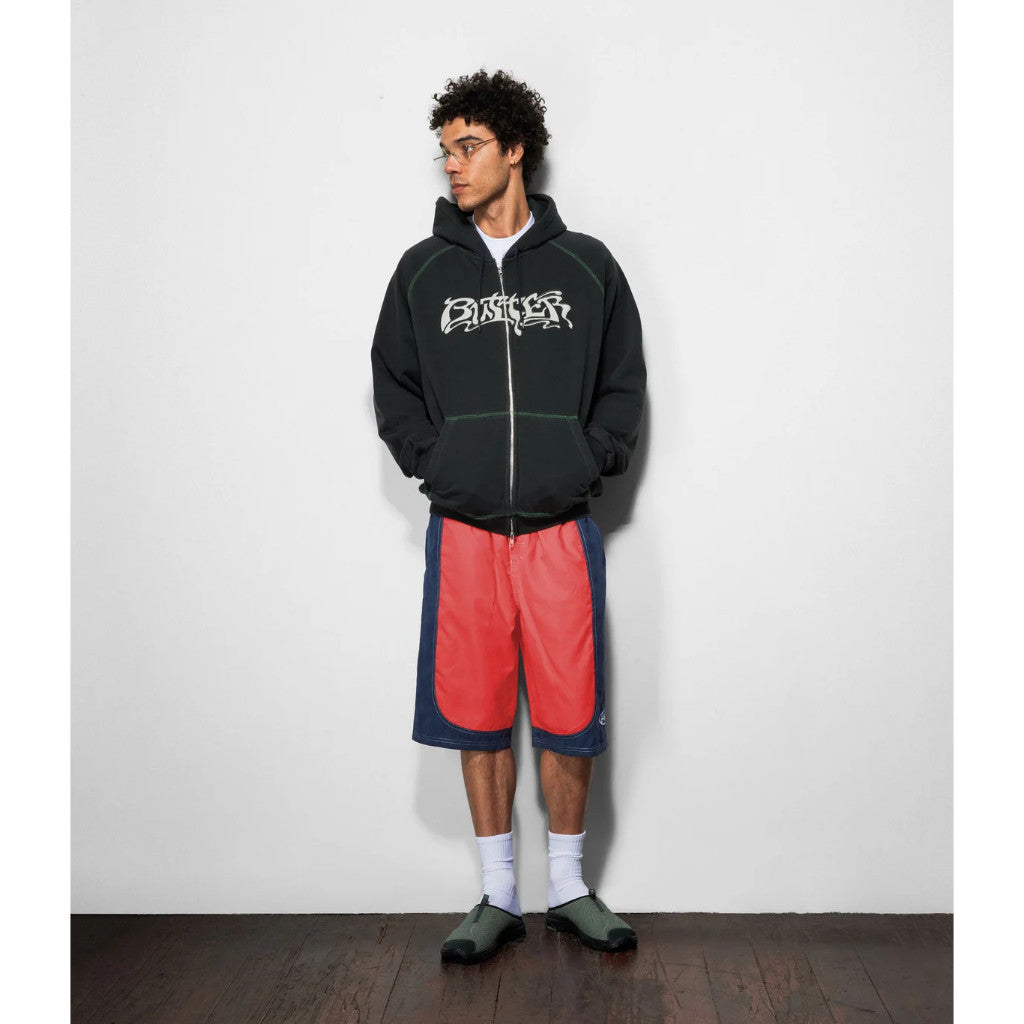 Butter Goods Drummer Zip-Thru Hood - Washed Navy | Shop Butter Goods clothing online with Pavement Skate Store with free Aotearoa NZ shipping over $100*!