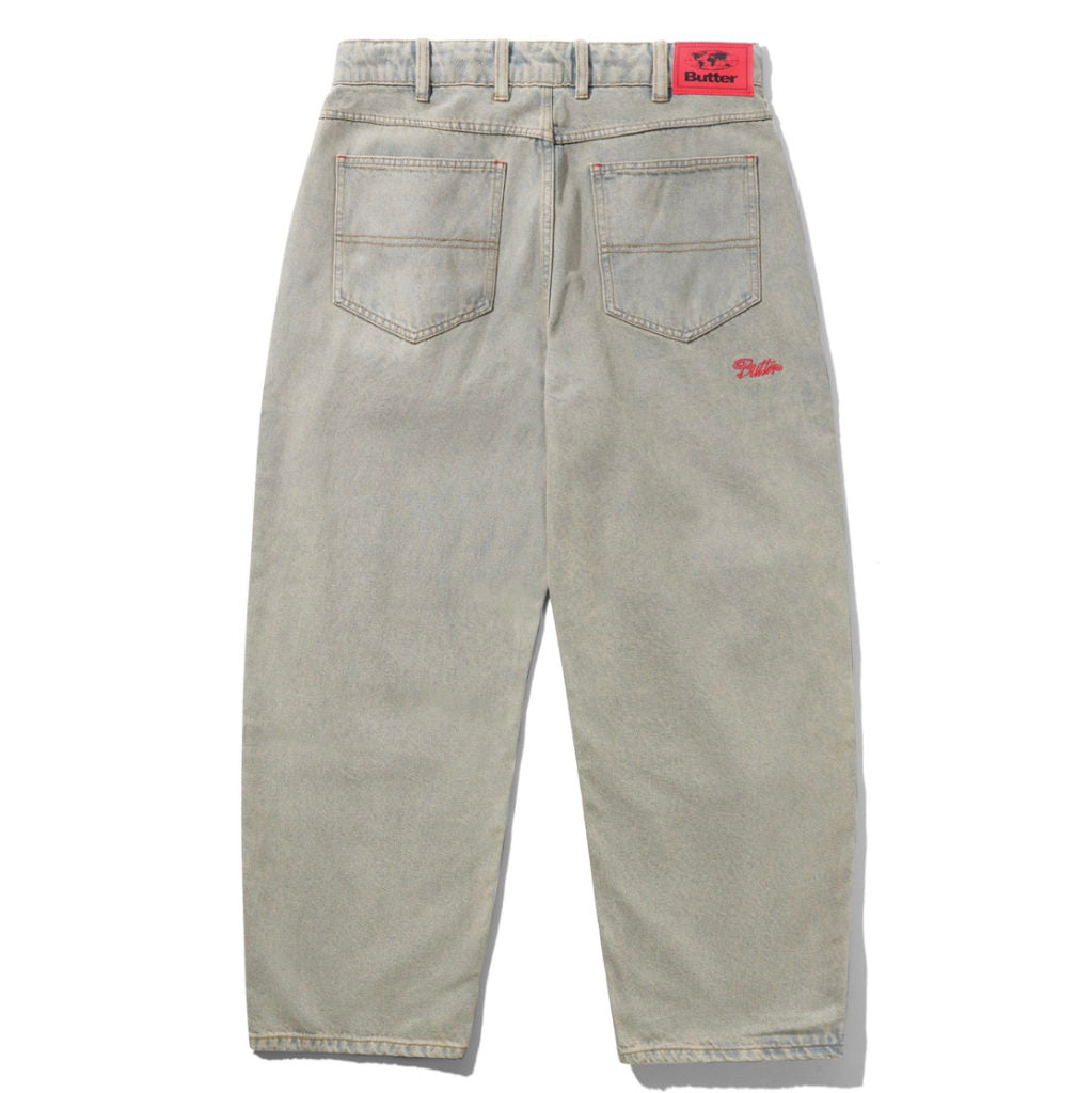 Butter Goods Garage Denim Jeans in Sunfade Blue | Shop Butter Goods clothing online with Pavement Skate Store with free Aotearoa NZ shipping over $100*
