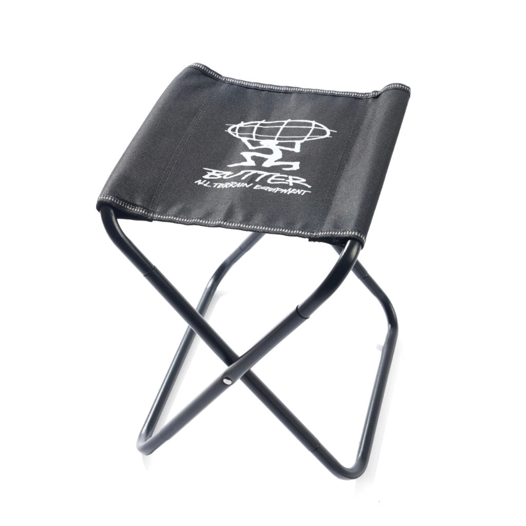 Butter Goods Mini Packable Camping Chair - Black | Shop Butter Goods clothing online with Pavement Skate Store with free Aotearoa NZ shipping over $100*