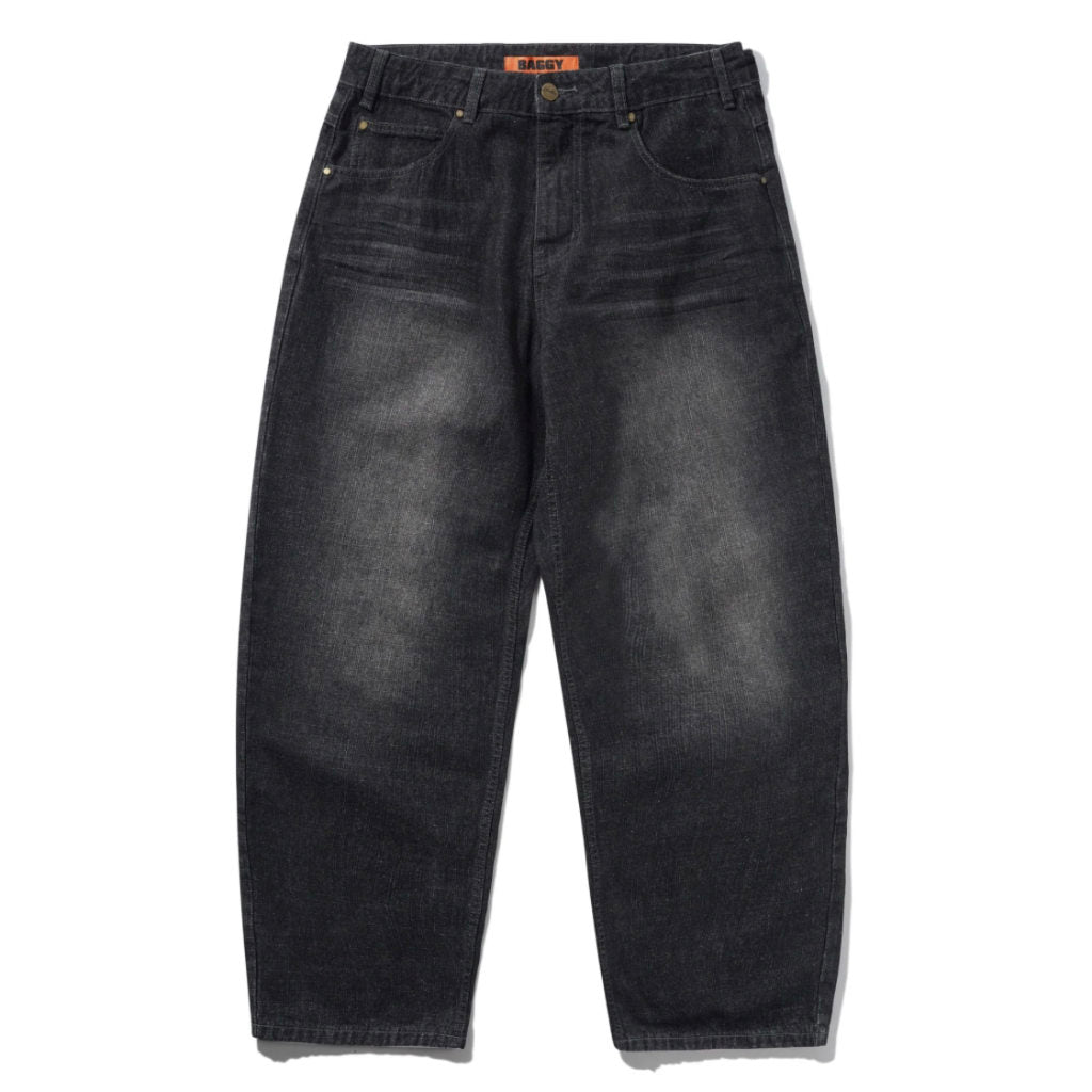 Butter Goods Scorpion Stitch Denim Jeans in Slub Black | Shop Butter Goods clothing online with Pavement Skate Store with free Aotearoa NZ shipping over $100*
