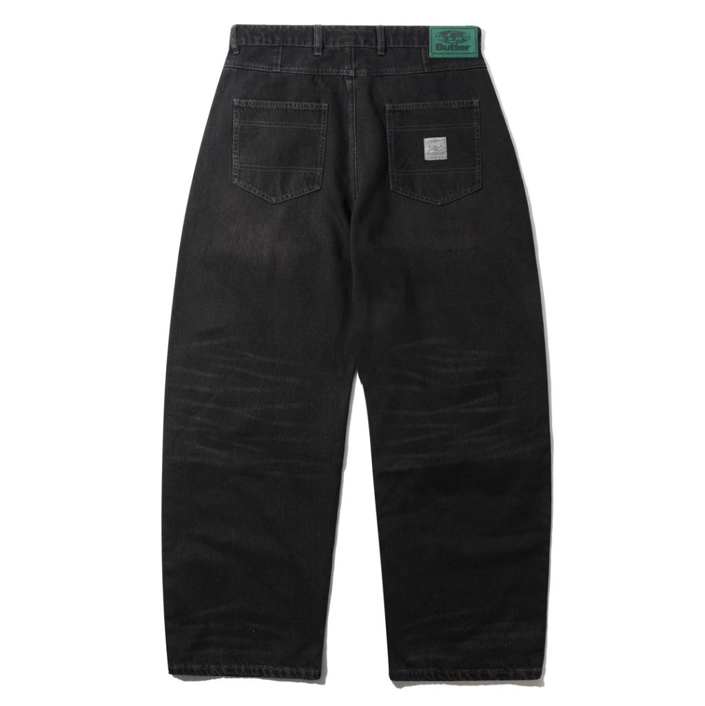 Butter Goods Wide Cut Denim Jeans in Tinted Black | Shop Butter Goods clothing online with Pavement Skate Store with free Aotearoa NZ shipping over $100*