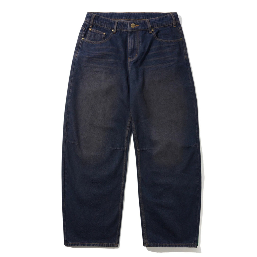 Butter Goods Wide Cut Denim Jeans in Tinted Dark Indigo | Shop Butter Goods clothing online with Pavement Skate Store with free Aotearoa NZ shipping over $100*