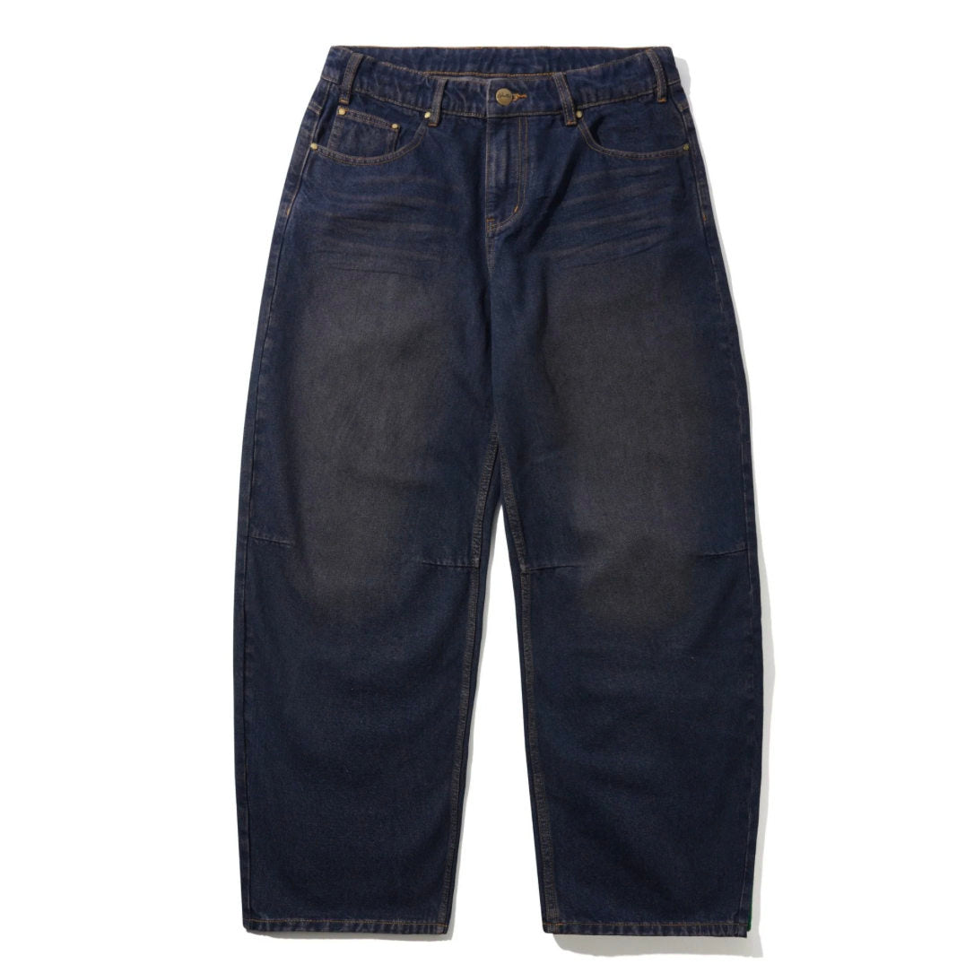 Butter Goods Wide Cut Denim Jeans in Tinted Dark Indigo | Shop Butter Goods clothing online with Pavement Skate Store with free Aotearoa NZ shipping over $100*
