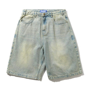 Butter Scorpion Stitch Denim Shorts in Tinted Light Blue | Shop Butter Goods clothing online with Pavement Skate Store with free Aotearoa NZ shipping over $100*