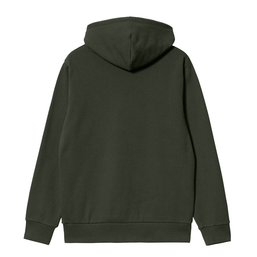 CARHARTT WIP HOODED SCRIPT EMBROIDERY SWEAT - BOXWOOD