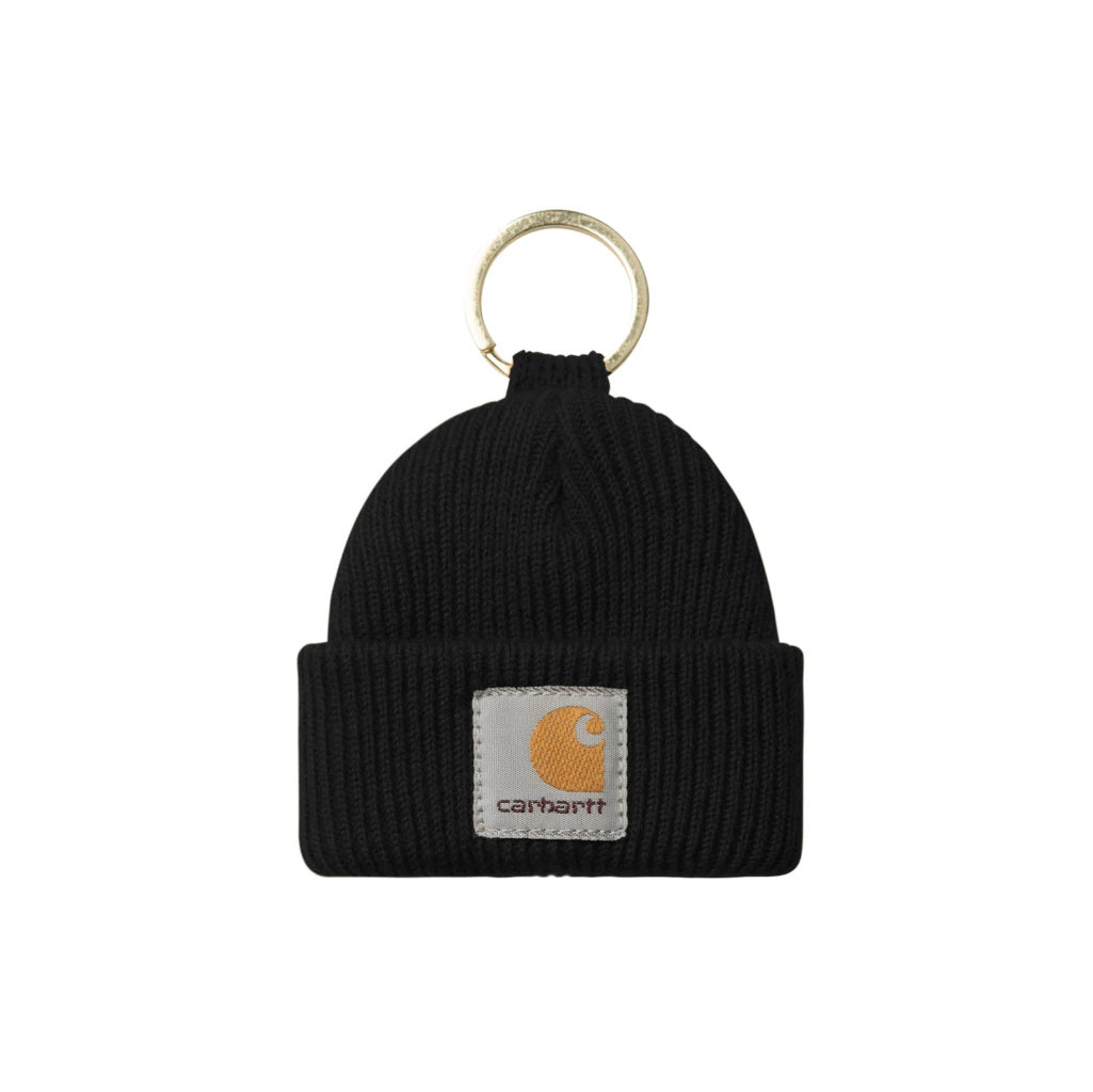 Carhartt WIP Mini Watch Hat Keychain in Black | Shop Carhartt WIP online with Pavement Skate Store and enjoy free Aoteraoa NZ shipping over $100*
