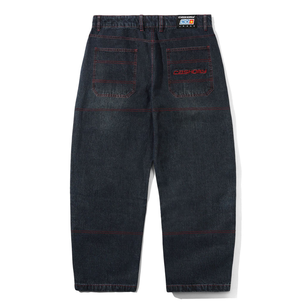 Cash Only Aleka Denim Jeans in Washed Streaky Denim | Shop Cash Only clothing online with Pavement Skate Store with free Aotearoa NZ shipping over $100*
