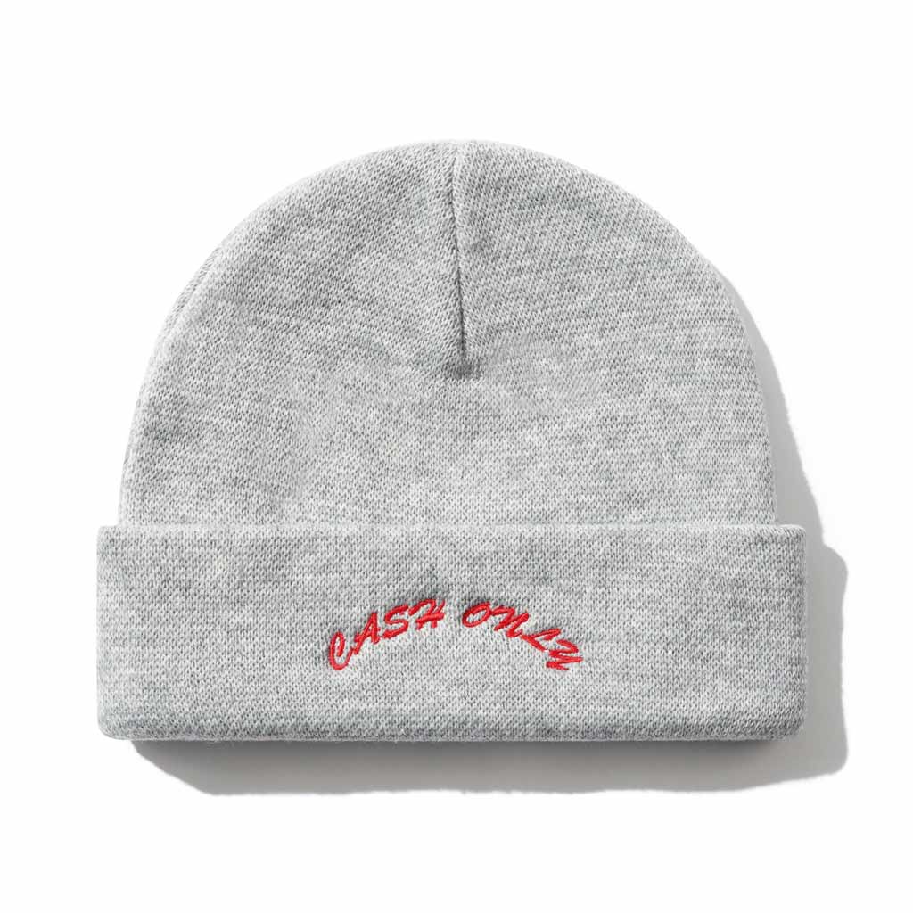 Cash Only Logo Beanie in Ash | Shop Cash Only clothing online with Pavement Skate Store with free Aotearoa NZ shipping over $100*