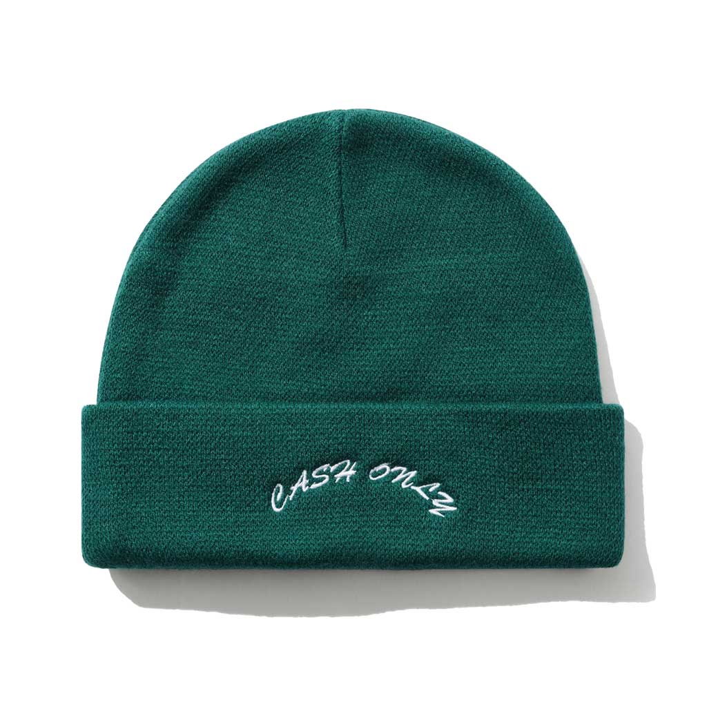 Cash Only Logo Beanie in Forest | Shop Cash Only clothing online with Pavement Skate Store with free Aotearoa NZ shipping over $100*