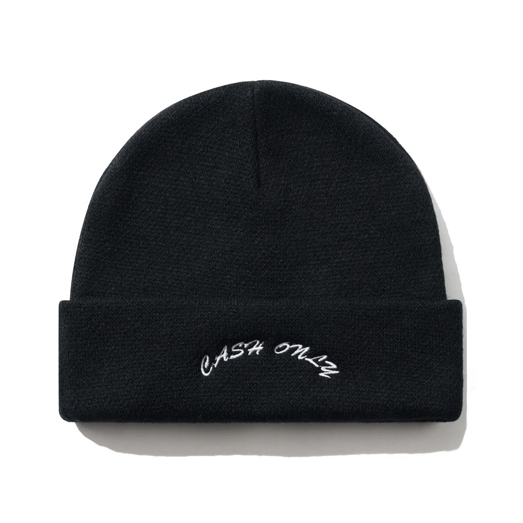 Cash Only Logo Beanie in Black | Shop Cash Only clothing online with Pavement Skate Store with free Aotearoa NZ shipping over $100*