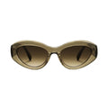 Chimi Sunglasses Core 09 - Green. 09 is an agile oval-contoured frame handcrafted in Italian acetate with bevel cuts and levelled temples, creating a seamless silhouette that subtly curves around the face. Fitted with softly rounded UV-protective CR39 lenses. Free NZ shipping with Pavement online.