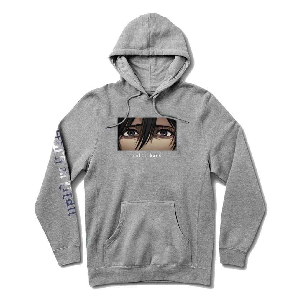 Color Bars X Attack On Titan Witnessing Battle Hoody - Heather Grey. Shop Color Bars skateboard decks, clothing and accessories online with Dunedin's independent skate store, PAVEMENT. Free NZ shipping over $150 - Same day Dunedin delivery - Easy returns.