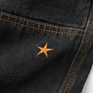 Come Sundown Burn Out Double Knee Jeans - Washed Black | Shop Come Sundown clothing with free Aotearoa NZ shipping over $100* when you order online at Pavement!