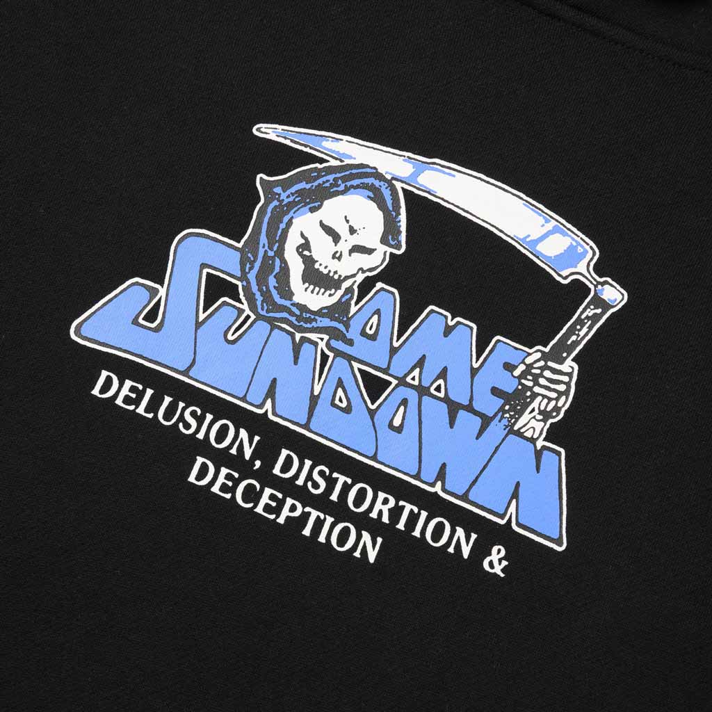 Come Sundown Delusion Hood - Black | Free Aotearoa NZ shipping over $100* when you shop Come Sundown online with Pavement Skate Store!