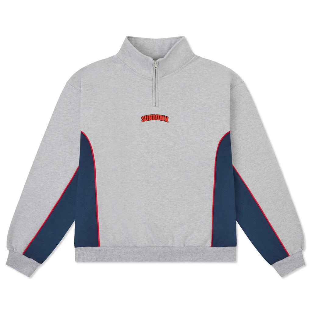 Come Sundown Quarter Zip Fleece in Grey | Shop Come Sundown clothing with free Aotearoa NZ shipping over $100* when you order online at Pavement Skate Store!