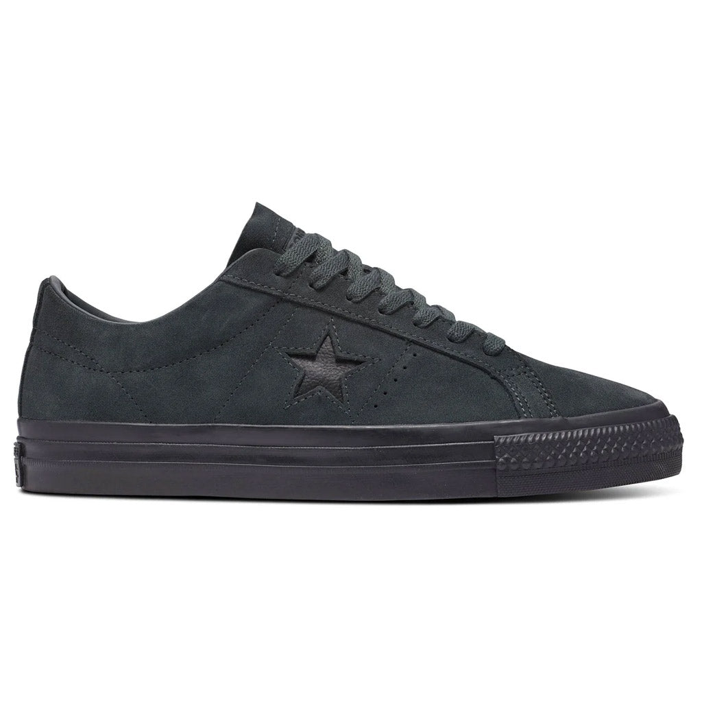 Converse One Star Pro Suede Low - Secret Pines Black/Black. Low-top skate shoe with rubber-backed suede upper. CX foam sockliner for cushioning and impact protection. CONS traction rubber outsole Style: A05319. Shop CONS skate shoes with free, fast NZ shipping over $150. Pavement skate store, Dunedin.
