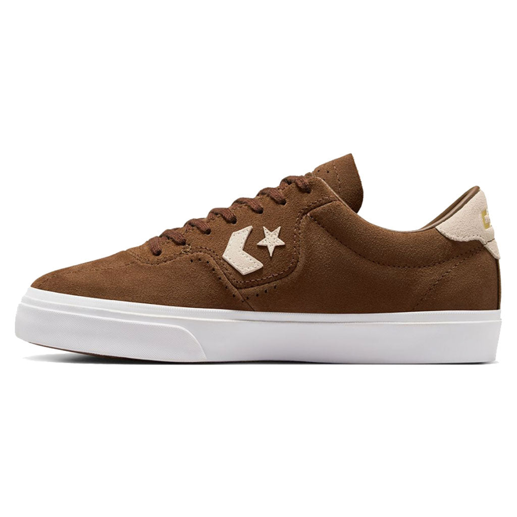 Converse Louie Lopez Pro Low - Chestnut Brown/Natural Ivory/White. CONS team rider Louie Lopez refines his signature model once again. This time in rubber-backed suede for extra durability and a classic look. Shop CONS skate shoes and enjoy free NZ shipping. Pavement skate shop, Dunedin / Ōtepoti.