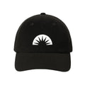 DECO SUNBURST EMBROIDERED  6 PANEL CAP - BLACK