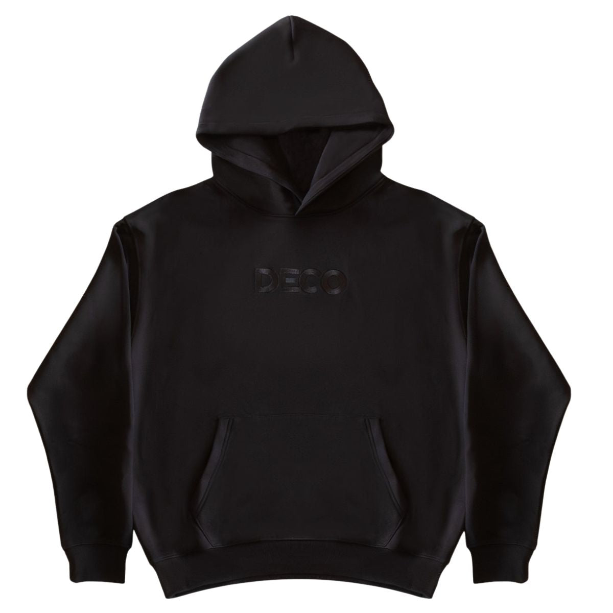 DECO FOREVER EMBROIDERED HOODIE - BLACK