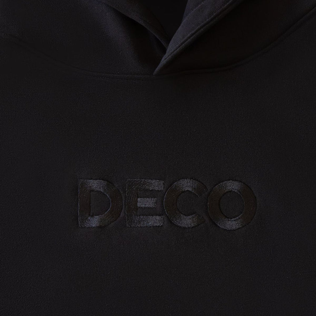 DECO FOREVER EMBROIDERED HOODIE - BLACK