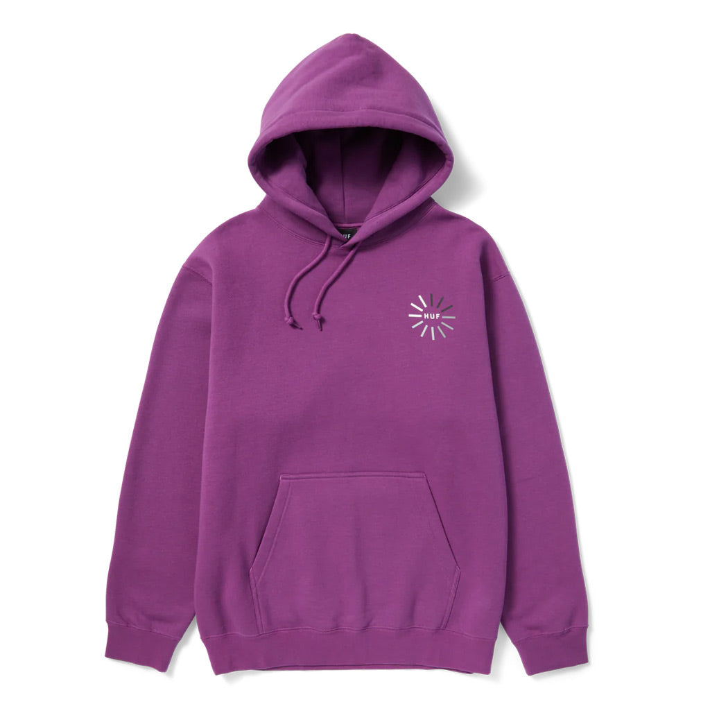 Huf Digital Domain Hoodie - Grape. 80/20 cotton-poly 330gm pullover hoodie. Printed artwork at left chest and back. HUF woven label at interior neck. Shop premium streetwear from HUF online with Pavement. Same day delivery Dunedin before 3. Free NZ shipping over $150. Pavement skate store, Dunedin.