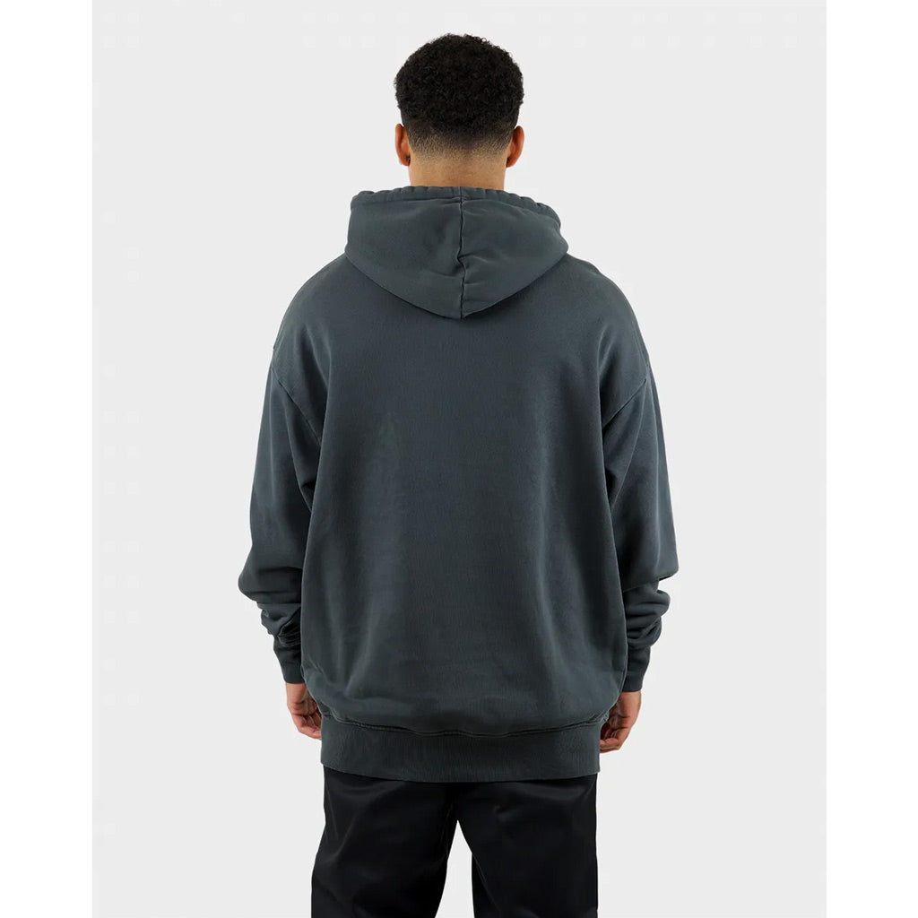 DICKIES CLASSIC LABEL HEAVYWEIGHT OVERSIZED BOX FIT HOODY - WASHED GRAPHITE