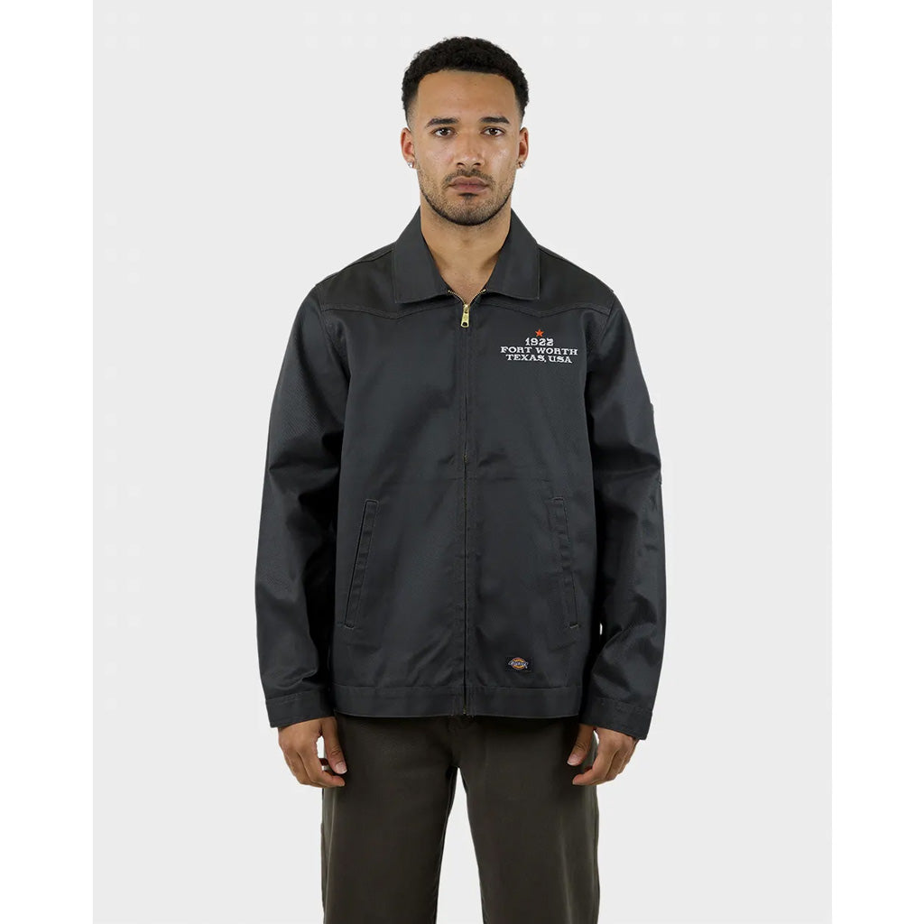 Dickies Eisenhower Eagle Garage Jacket - Graphite. Product Code:DM124-JA02. Shop men's jackets from Dickies, Carhartt WIP, Butter Goods and Pass~Port online with Pavement skate store Dunedin. Free NZ shipping over $150 - Same day Dunedin delivery - Easy returns.