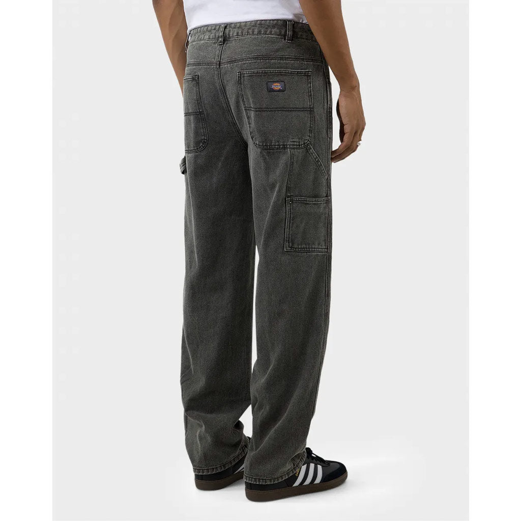 DICKIES 1939 AGED DENIM RELAXED FIT CARPENTER JEAN - STONE WASHED CHARCOAL