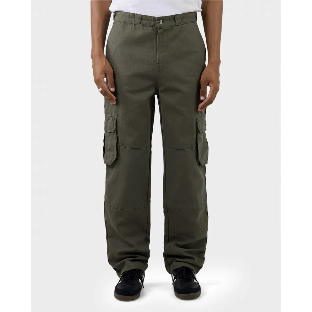 DICKIES 85-283 CANVAS LOOSE FIT CARGO PANT - WASHED DARK KHAKI