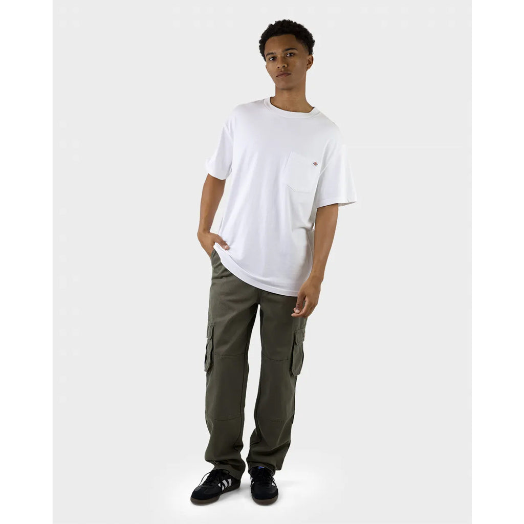 DICKIES 85-283 CANVAS LOOSE FIT CARGO PANT - WASHED DARK KHAKI
