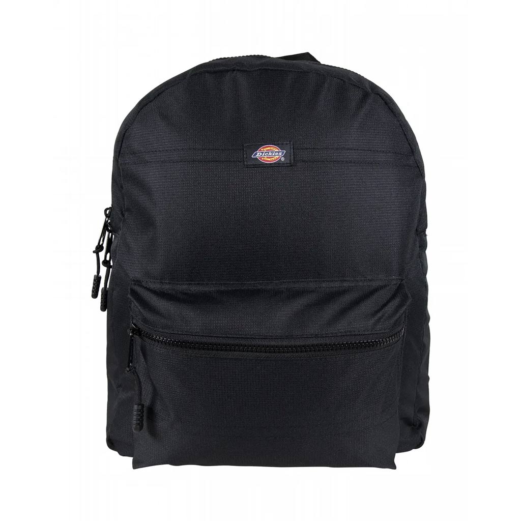 Dickies Lubbock Ripstop Backpack - Black. Padded shoulder straps. Internal small laptop/tablet compartment. Key clip. Multi-use pockets. Dickies woven label. Product Code: DM323-BA02