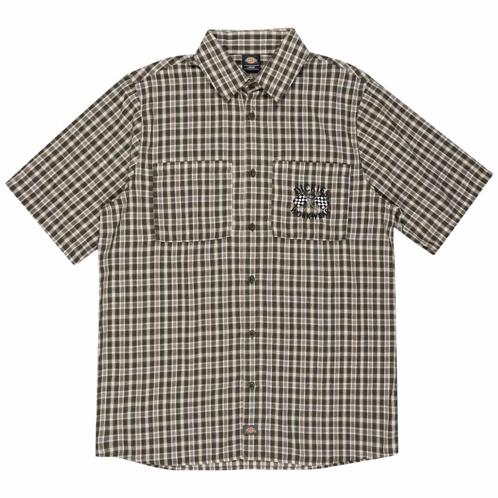 Dickies Maple Short Sleeve Shirt - Rinsed Moss. DM324-BS12. Shop Dickies new range online with Pavement Skate Shop! Free Aotearoa NZ shipping over $100*.