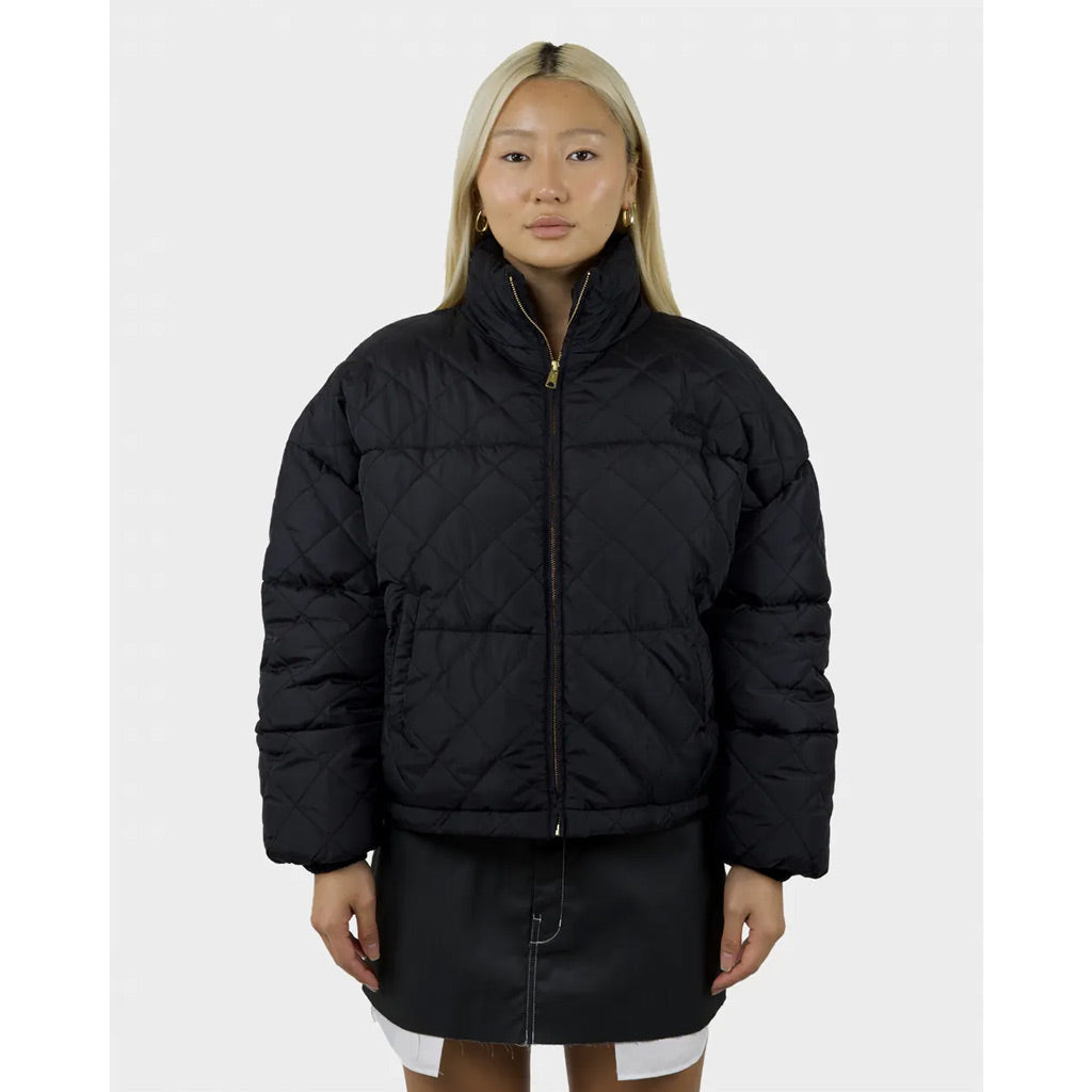 Dickies Lamkin Quilted Puffer Jacket - Black. Outer: 100gsm 100% Nylon. Lining: 100% Wadded Satin Polyester With a silhouette based on the Eisenhower jacket, the Lamkin reimagines the icon with a modern look. Product Code: DW124-JA06. Free NZ shipping. Shop Dickies online with Pavement.