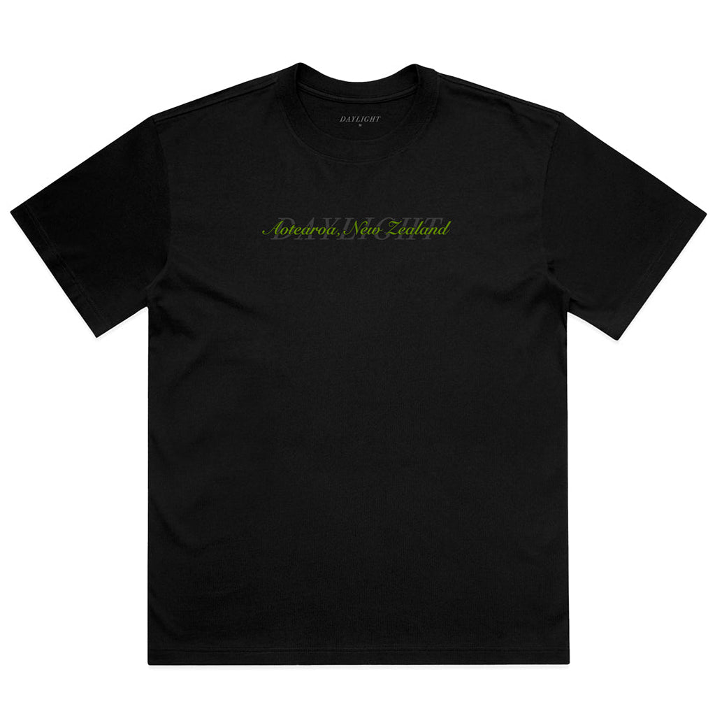 Daylight Aotearoa Tee in Black/Stone/Moss | Shop Daylight Skateboards online with Pavemetn Skate Store with free Aotearoa NZ shipping on orders over $100!