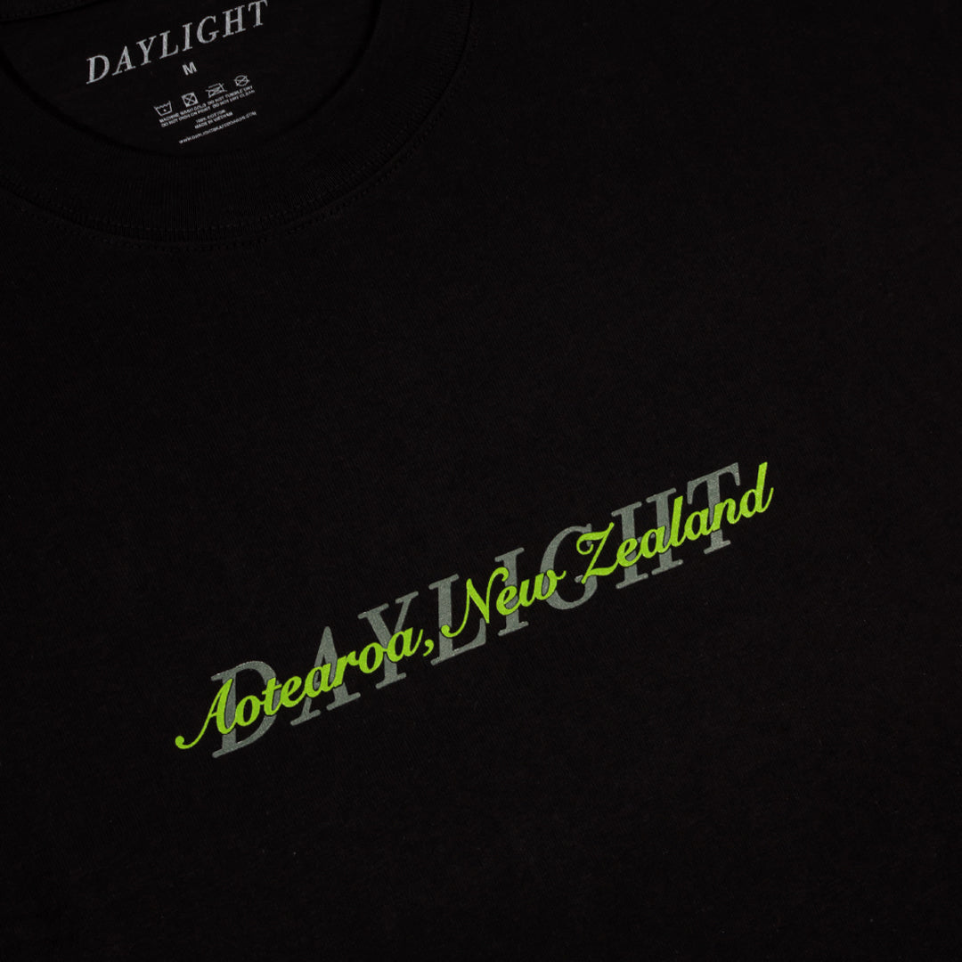 Daylight Aotearoa Tee in Black/Stone/Moss | Shop Daylight Skateboards online with Pavemetn Skate Store with free Aotearoa NZ shipping on orders over $100!