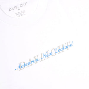 Daylight Aotearoa Tee in White/Cloud/Sky | Shop Daylight Skateboards online with Pavemetn Skate Store with free Aotearoa NZ shipping on orders over $100!