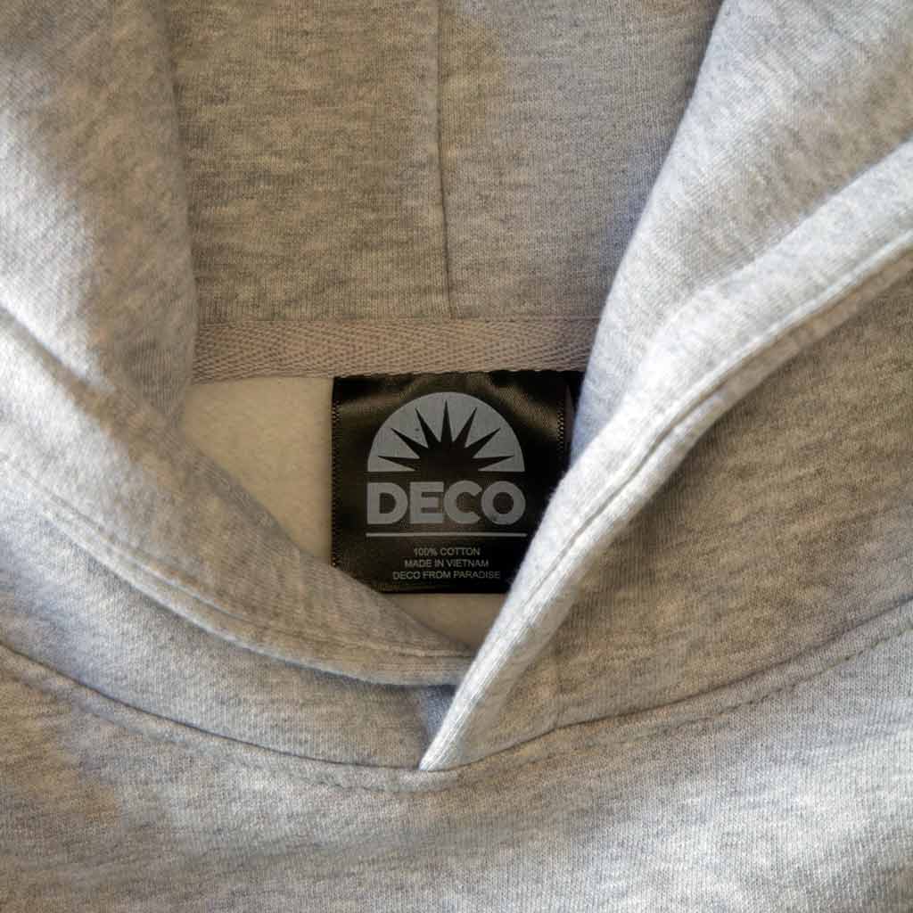 Deco Forever Embroidered Hoodie in Concrete Grey | Free Aotearoa NZ shipping on Deco Skatebaords orders with Pavement Skate Store over $100*!
