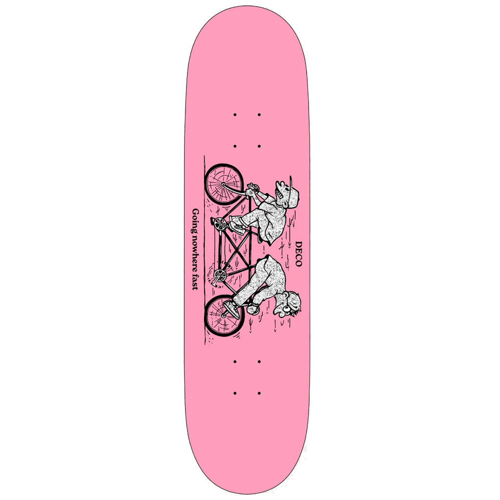 Deco Going Nowhere Fast Skateboard Deck 8.0" x 31.8". Shop skateboard decks online with Pavement Skate Store and enjoy free Aotearoa NZ shipping over $100*