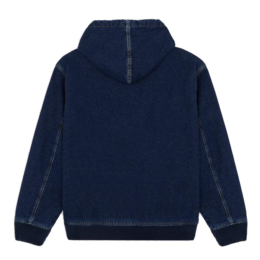 Dickies Denim Full Zip Hoodie Jacket in Dark Indigo | Free Aotearoa NZ shipping over $100* when you buy Dickies online with Pavement Skate Store.
