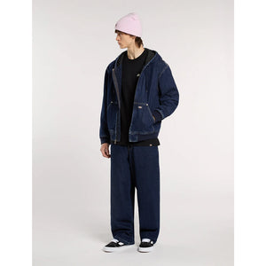 Dickies Denim Full Zip Hoodie Jacket in Dark Indigo | Free Aotearoa NZ shipping over $100* when you buy Dickies online with Pavement Skate Store.