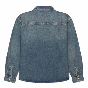 Dickies Denim Mechanic Shirt - Khaki Tinted Blue | Free Aotearoa NZ shipping over $100* when you buy Dickies online with Pavement Skate Store.