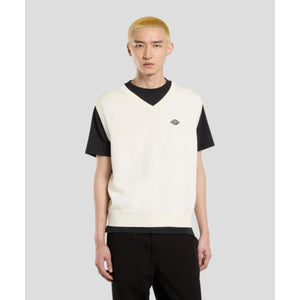 Dickies Knitted Vest - Egret. DK0A87OYC48-C48 | Free Aotearoa NZ shipping over $100* when you shop Dickies online with Pavement Skate Store!