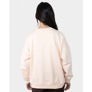 Dickies Longview Mini Drop Shoulder Crew - Peach. 440gsm 75% Cotton 25% Polyester Brushed Fleece. Women's Dickies Longview Mini crew neck sweater featuring a drop shoulder and embroidery. Product Code: DW123-CR01. Enjoy free NZ shipping on your Dickies order over $100 with Pavement, Dunedin's independent skate store.