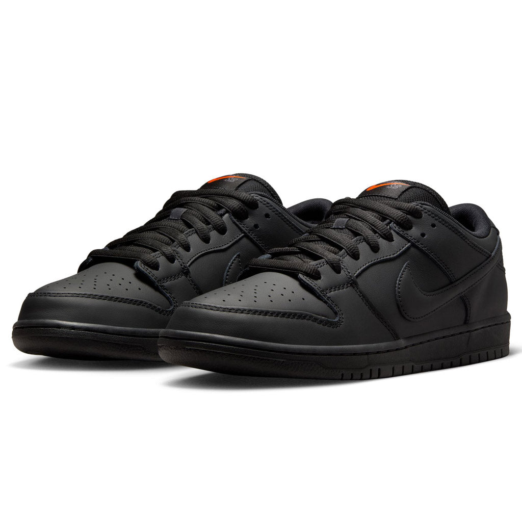 Nike SB Dunk Low Pro Skate Shoes - Triple Black. Orange Label release. Style: FJ1674-001. Free shipping across Aotearoa New Zealand. Shop Nike SB skateboarding shoes, clothing and accessories online with Dunedin's independent skate store, Pavement.